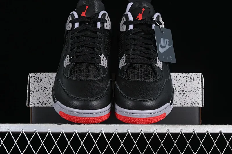 All categories Air Jordan Jordan series basketball shoes Air Jordan 4 GX foreign trade version Air Jordan 4 Retro "Bred Reimagined" AJ4 Joe 4 black red FV5029-006